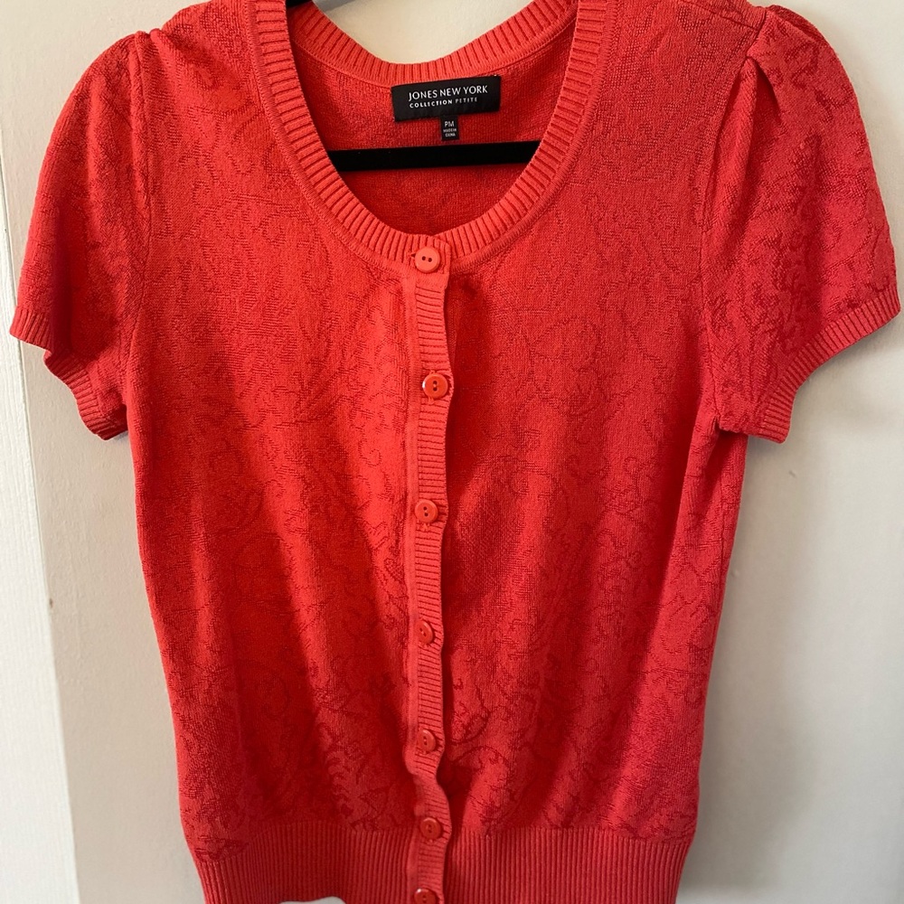 Short sleeve cardigan